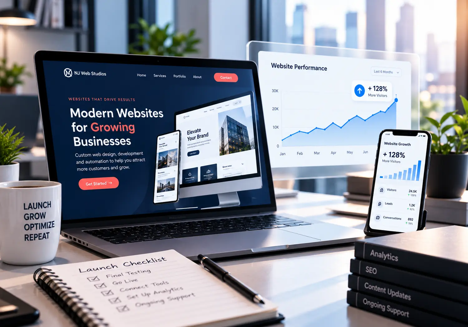 Website launch and growth