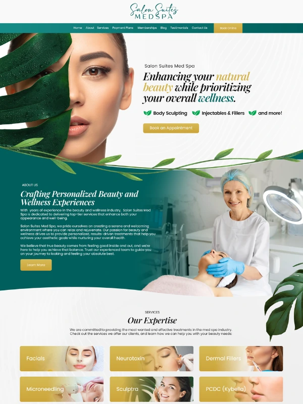 Spa website design project 2